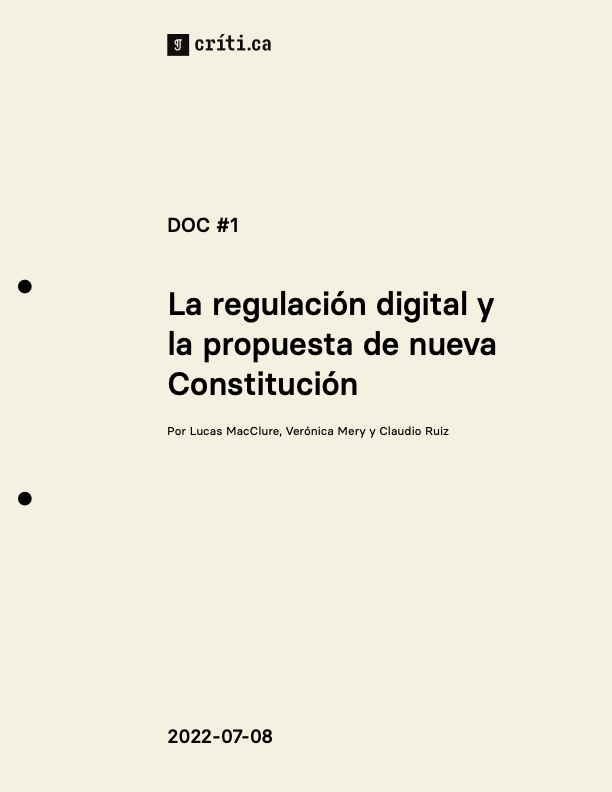 Portada Informe Regulación Convención Constitucional